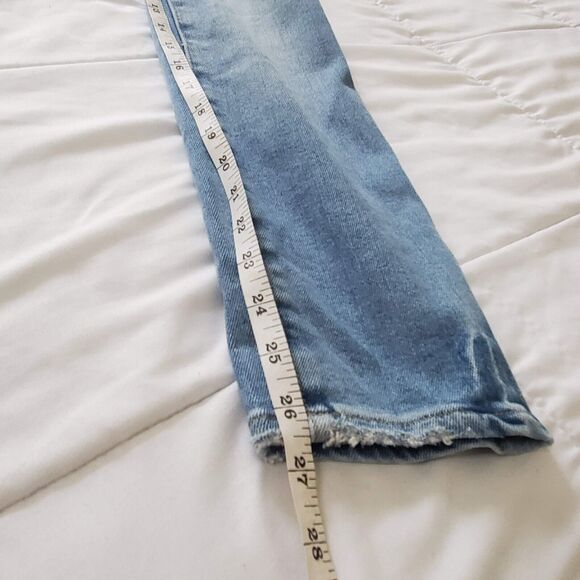 Good American Good Legs Cig Light Wash High Rise Cropped Ankle Jeans Size 0/25 - Picture 7 of 9